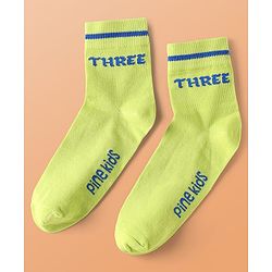 Pine Kids Cotton Knit Ankle Length Socks With Numbers Design Pack of 5 ( Colour May Vary )
