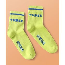 Pine Kids Cotton Knit Ankle Length Socks With Numbers Design Pack of 5 ( Colour May Vary )