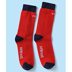 Pine Kids Knit Ankle Length Silvadur Antimicrobial Socks with Text Design Pack of 3 - Yellow Red & White