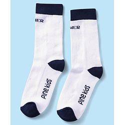 Pine Kids Knit Ankle Length Silvadur Antimicrobial Socks with Text Design Pack of 3 - Yellow Red & White