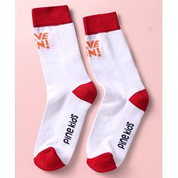 Pine Kids Knit Ankle Length Silvadur Antimicrobial Socks with Text Design Pack of 3 - Black Light Blue & White