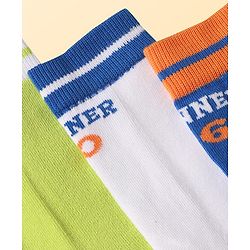 Pine Kids Cotton Knit Ankle Length Designed Socks Pack of 3 (Color May Vary)