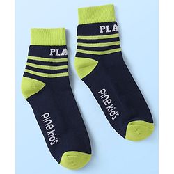 Pine Kids Cotton Knit Ankle Length Designed Socks Pack of 5 (Color May Vary)