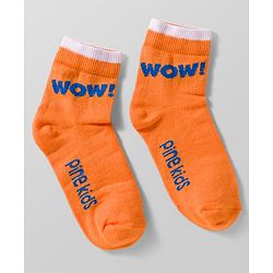 Pine Kids Cotton Knit Ankle Length Socks With Text Design Pack Of 5 ( Colour May Vary )