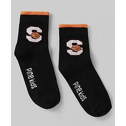 Pine Kids Knit Ankle Length Silvadur Antimicrobial Socks with Basketball Design Pack of 5 - Multicolor