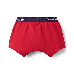 Pine Kids Cotton Knit Trunks with Stripe Design & Car Print Pack of 3 - Red & Blue