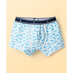 Pine Kids Cotton Elastane Knit Trunks With Fish Print Pack Of 3 (Colour May Vary)