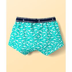 Pine Kids Cotton Elastane Knit Trunks With Fish Print Pack Of 3 (Colour May Vary)