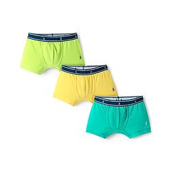 Pine Kids Cotton Elastane Knit Solid Colour Trunks Pack Of 3 (Colour May Vary)