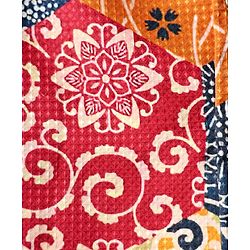 Pine Kids Woven Full Sleeves Kurta Pajama Set with Jacket & Ethnic Motif Print - Navy Blue