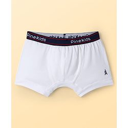 Pine Kids Cotton Elastane Knit Solid Colour Trunks Pack Of 3 (Colours May Vary)