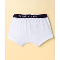 Pine Kids Cotton Elastane Knit Solid Colour Trunks Pack Of 3 (Colours May Vary)