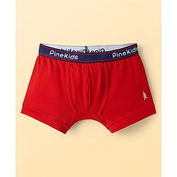 Pine Kids Cotton Elastane Knit Solid Colour Trunks Pack Of 3 (Colours May Vary)