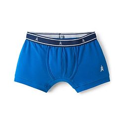 Pine Kids Cotton Elastane Knit Solid Colour Trunks Pack Of 3 - Light Blue Navy Blue & Red