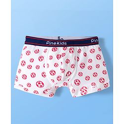 Pine Kids Cotton Elastane Trunks with Football Print Pack of 3 (Color May Vary)
