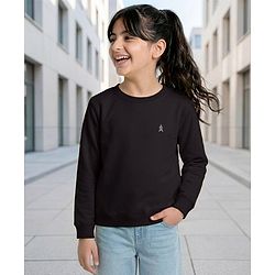 Pine Kids Knit Full Sleeves Solid Sweatshirt - Lime Green