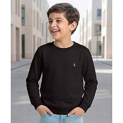 Pine Kids Knit Full Sleeves Solid Sweatshirt - Lime Green