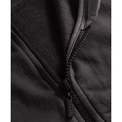 Pine Kids Knit Full Sleeves Solid Color Hooded SweatJacket with Kangaroo Pocket - Black