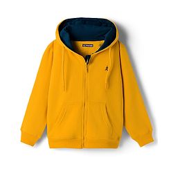 Pine Kids Knit Full Sleeves Solid Color Hooded SweatJacket with Kangaroo Pocket - Black