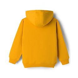 Pine Kids Knit Full Sleeves Solid Color Hooded SweatJacket with Kangaroo Pocket - Black