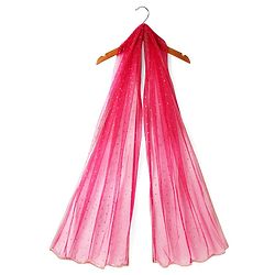Pine Kids Woven Three Fourth Sleeves Kurta Palazzo Set with Dupatta Lace & Sequin Detailing - Green & Pink