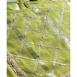 Pine Kids Woven Full Sleeves Kurta & Sharara Set With Dupatta With Lace Detailing - Yellow