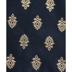Pine Kids Woven Full Sleeves Kurta Pajama Set with Motif Print - Navy Blue