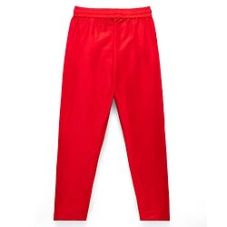 Pine Kids Woven Full Sleeves Mandarin Collar Kurta Pyjama Set With Embroidered Jacket - Red