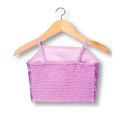 Pine Kids Woven Sleeveless Embroidered Choli Lehenga Set with Dupatta - Pink & Purple