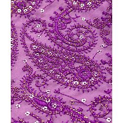 Pine Kids Woven Sleeveless Embroidered Choli Lehenga Set with Dupatta - Pink & Purple