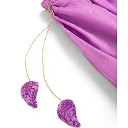 Pine Kids Woven Sleeveless Embroidered Choli Lehenga Set with Dupatta - Pink & Purple