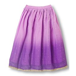 Pine Kids Woven Sleeveless Embroidered Choli Lehenga Set with Dupatta - Pink & Purple