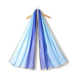 Pine Kids Woven Half Sleeves Choli Lehenga Set with Dupatta Floral Print Embroidery & Sequin Detailing - Blue