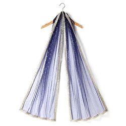 Pine Kids Woven Sleeveless Choli Lehenga Set with Dupatta Print Embroidery & Sequin Detailing - Navy Blue