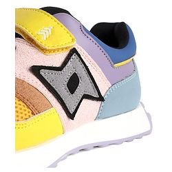 Pine Kids Velcro Closure Sneaker - Pink & Yellow