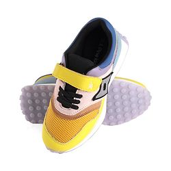 Pine Kids Velcro Closure Sneaker - Pink & Yellow