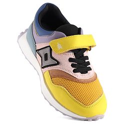 Pine Kids Velcro Closure Sneaker - Pink & Yellow