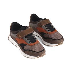 Pine Kids Velcro Closure Sneaker - Brown