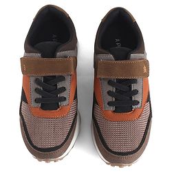 Pine Kids Velcro Closure Sneaker - Brown