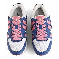 Pine Kids Lace Up Sneaker with Stripes - Pink & Blue
