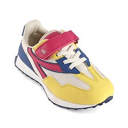 Pine Kids Velcro Closure Sneaker - Pink & Yellow