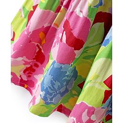 Pine Kids Woven Half Sleeves Dress With Floral Print - Pink