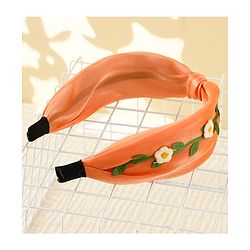 Pine Kids Hair Band with Floral Applique - Peach