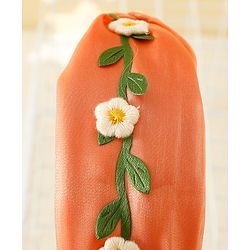 Pine Kids Hair Band with Floral Applique - Peach