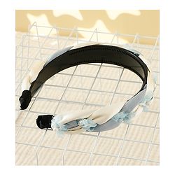 Pine Kids Free Size Hair Band With Pearl Detailing - Blue & White