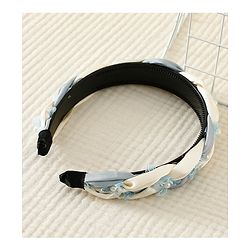 Pine Kids Free Size Hair Band With Pearl Detailing - Blue & White