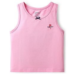 Pine Kids Cotton Lycra Knit Sleeveless Vests With Floral Print Pack Of 3 (Color May Vary)