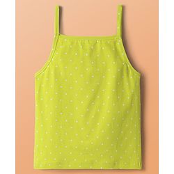 Pine Kids Cotton Elastane Knit Sleeveless Slip With Stripes & Polka Dots Pack Of 3 - Yellow White & Green