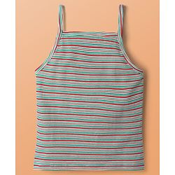 Pine Kids Cotton Elastane Knit Sleeveless Slip With Stripes & Polka Dots Pack Of 3 - Yellow White & Green