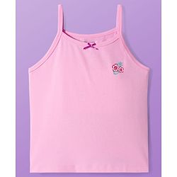 Pine Kids Cotton Knit Sleeveless Slips With Floral Print Pack Of 3 (Colour May Vary)